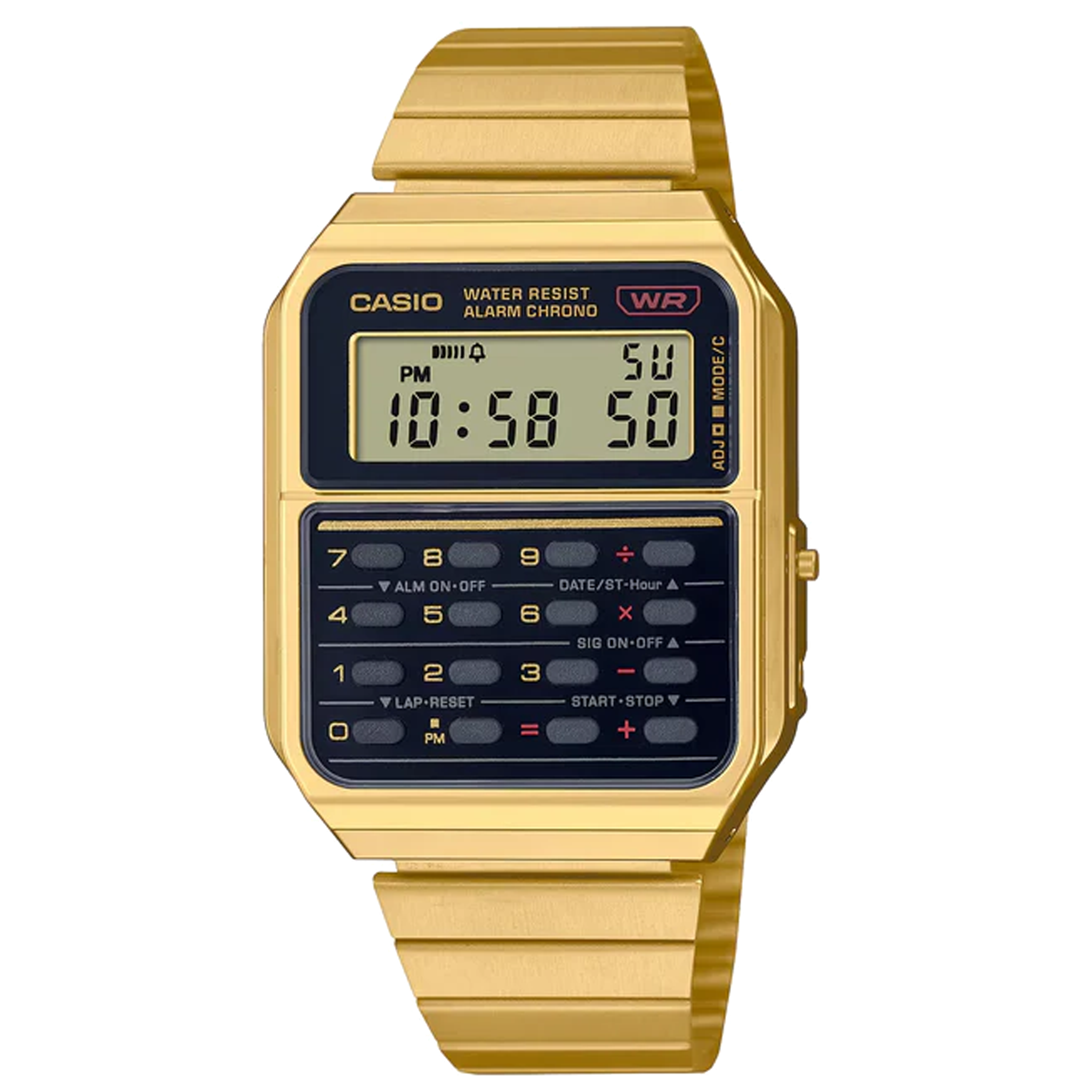 Montre Vintage Casio Noir Et Or - Édition Rétro - Occasion Prête à Porter