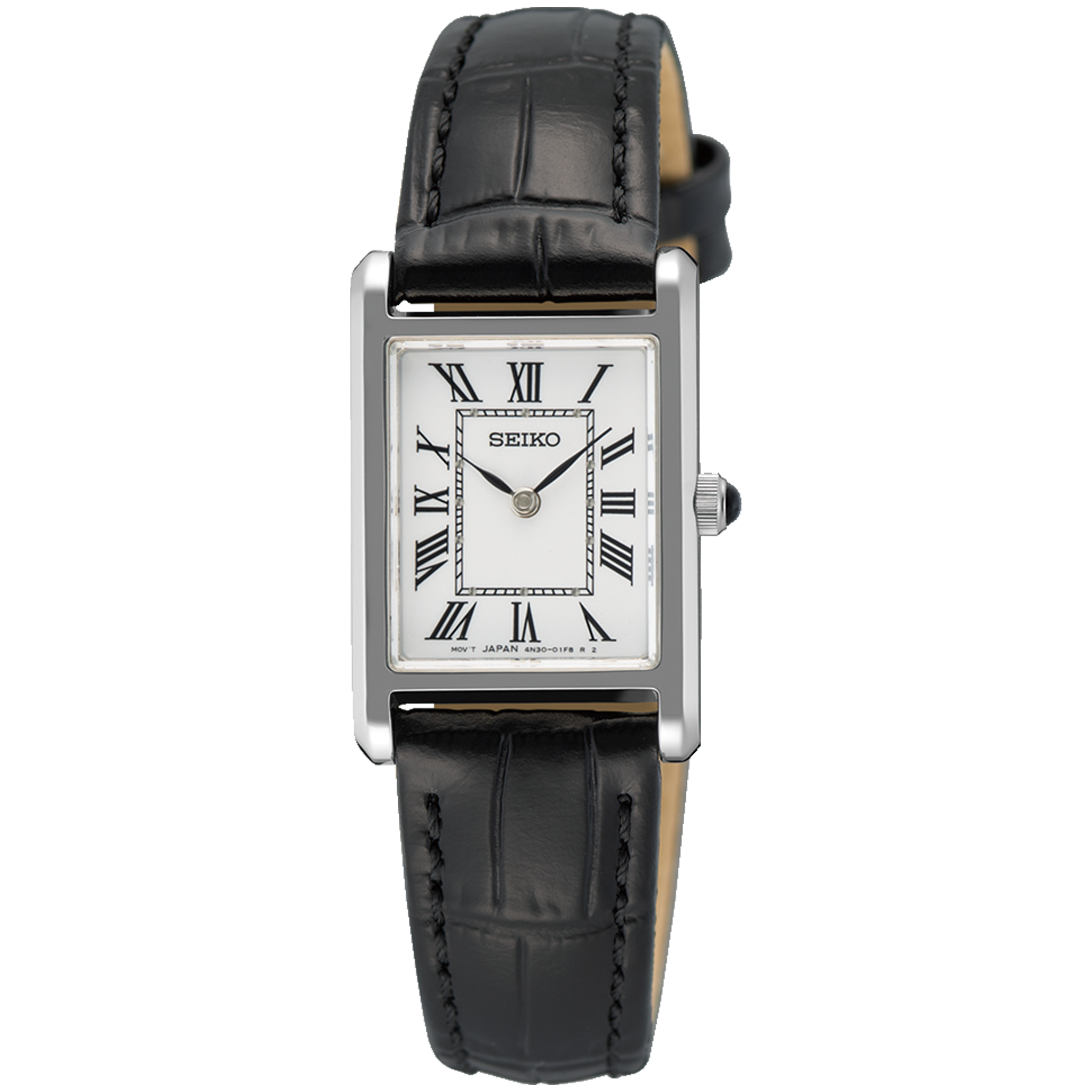 Seiko women’s  Silver Stainless Steel Bracelet Watch with black dial japan Seiko SWR054 Women main image 3