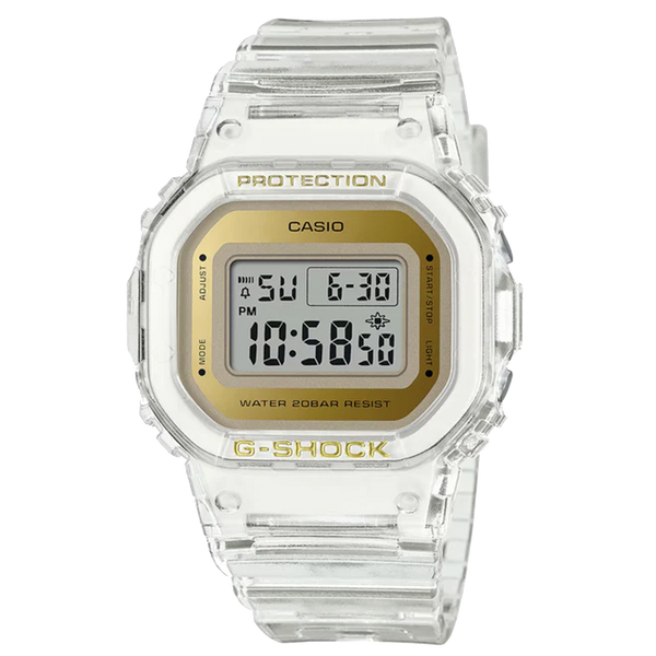 Clear gold g shock clearance