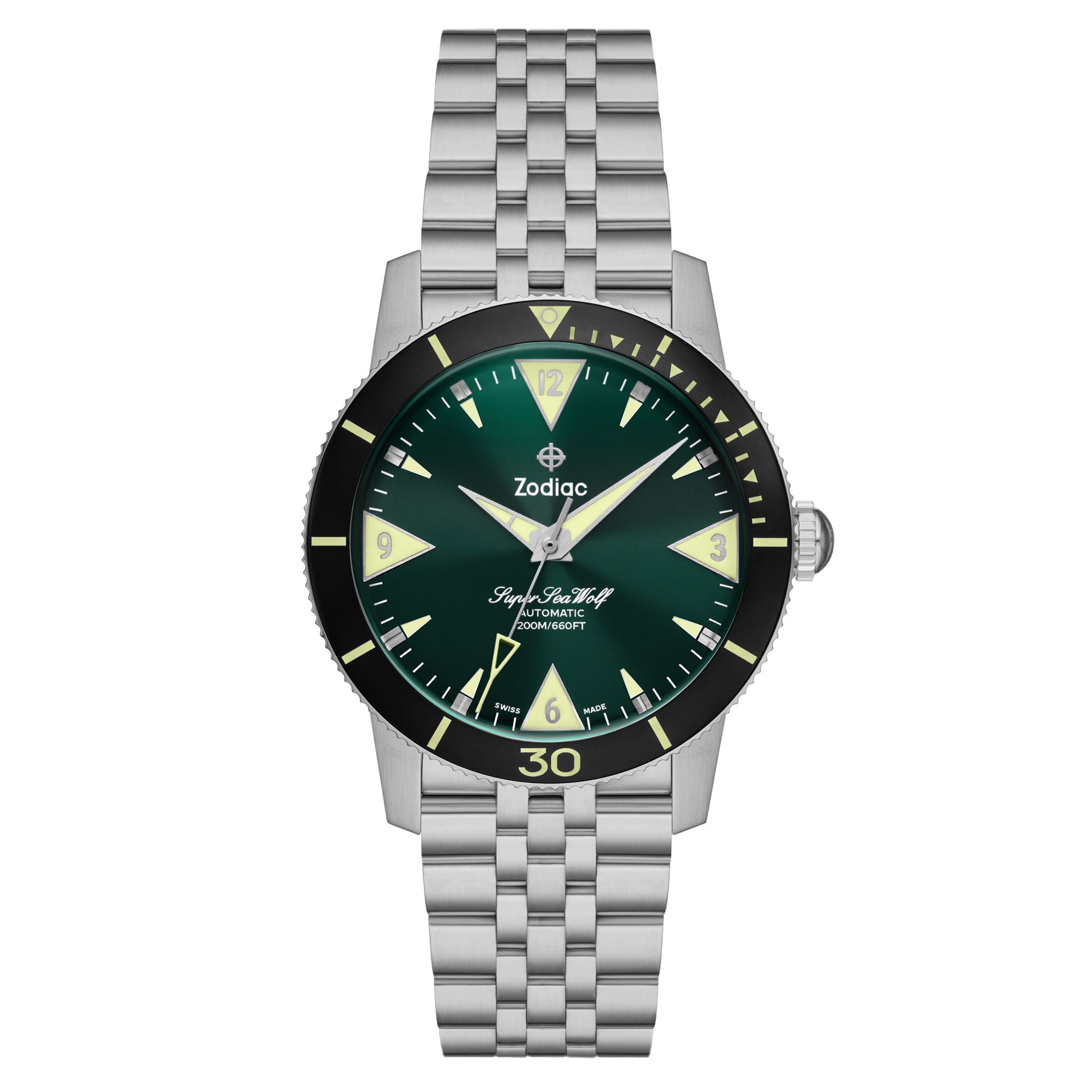 Zodiac - Super Sea Wolf Skin Diver - Green Dial ZO9218
