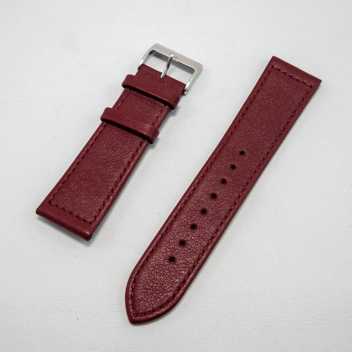 Alpine Watchstrap - Flat Stitched Leather