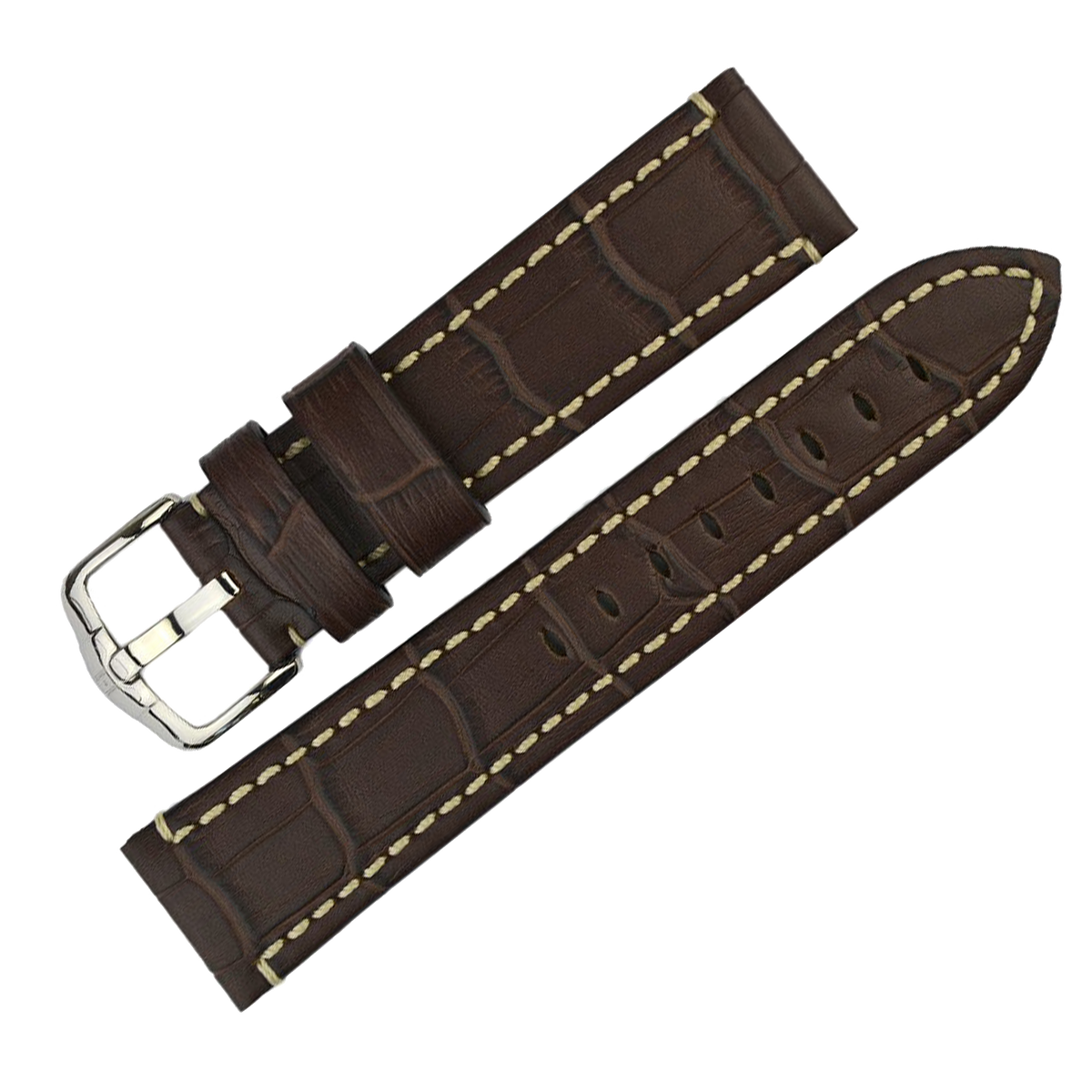 Hirsch KNIGHT Alligator Embossed Leather Watch Band