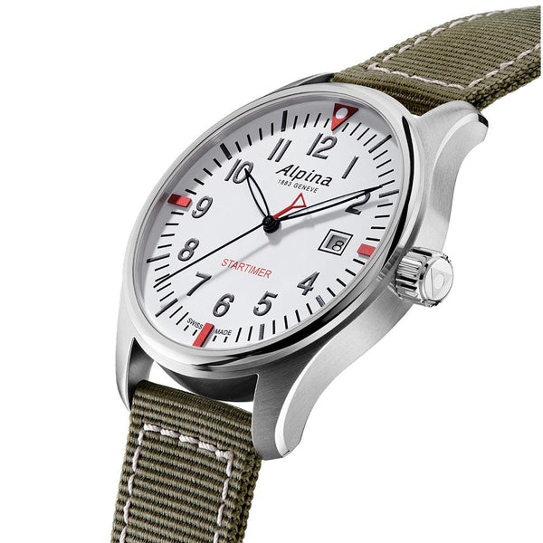 Alpina - STARTIMER PILOT QUARTZ - White Dial