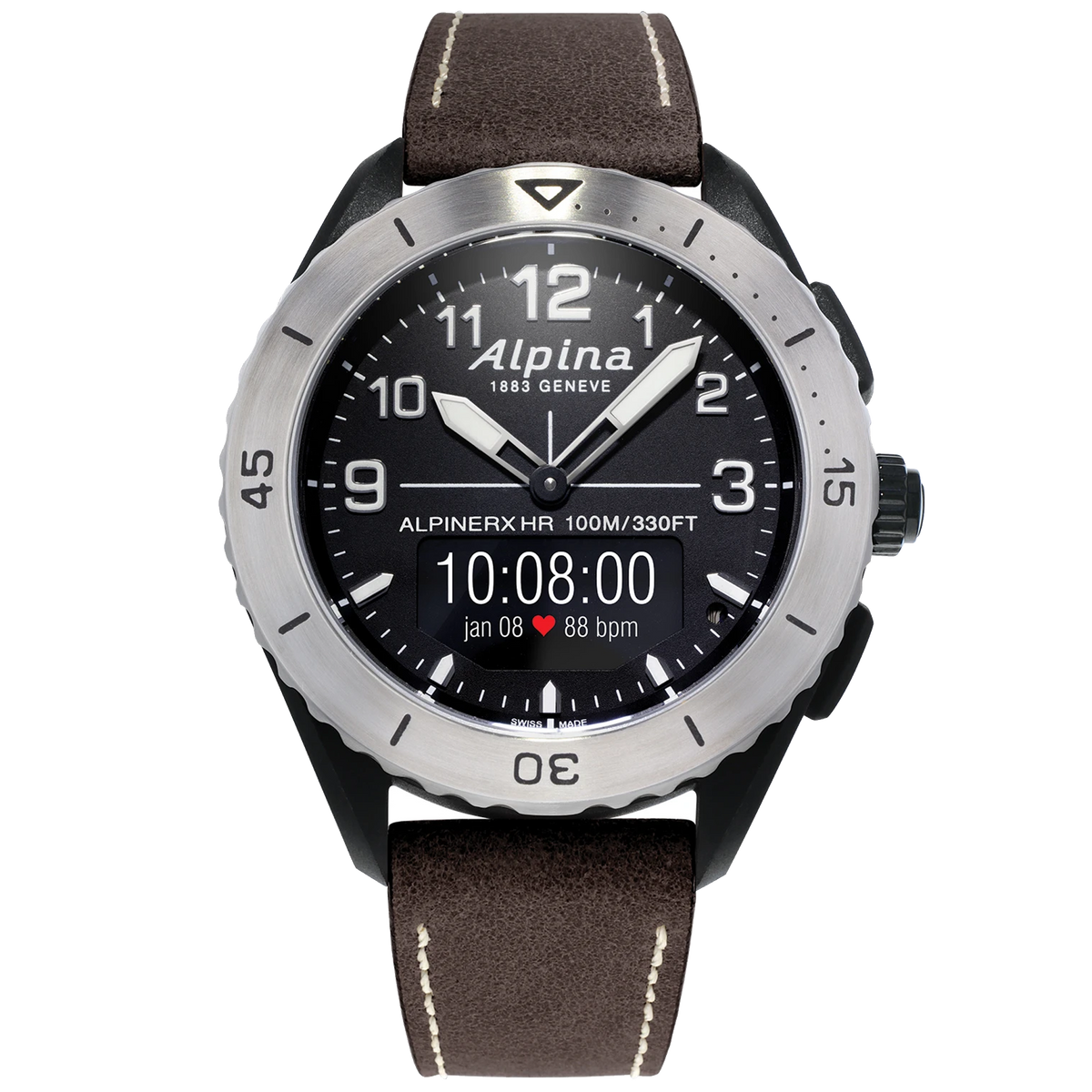 Alpina - AlpinerX Alive Outdoors Smartwatch - Black