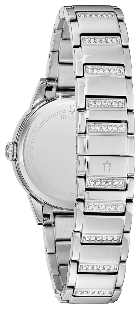 Bulova women's best sale crystal turnstyle watch