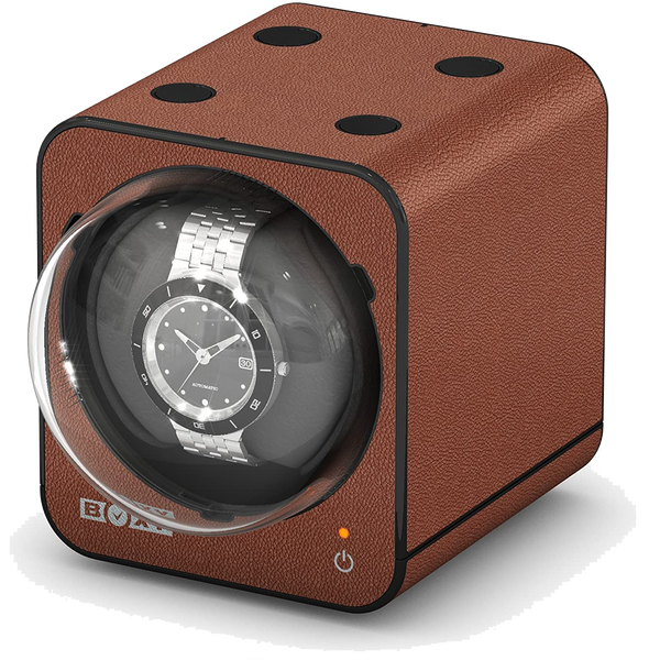 Boxy Watch Winder Fancy Brick Winder System Leatherette