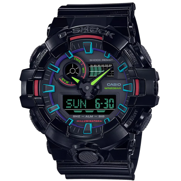 Casio G Shock Ani Digi GA700RGB 1A