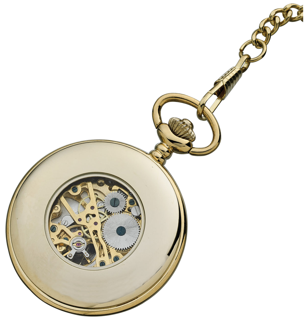 Alpine Mechanical Pocket Watch - Gold Tone
