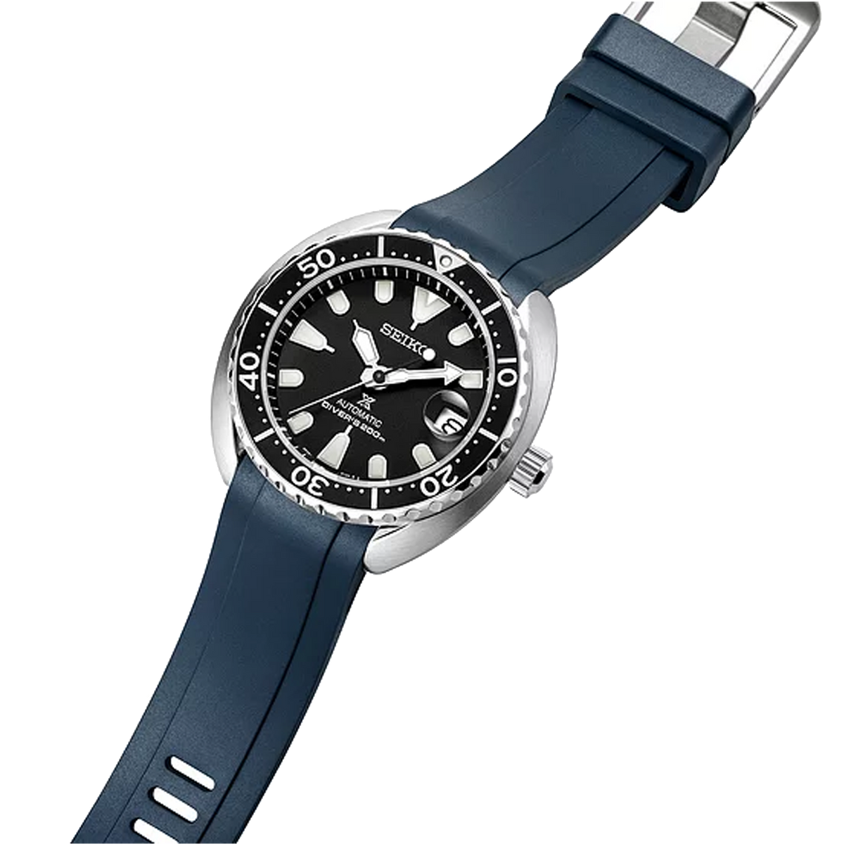Crafter Blue - Fitted End Rubber Strap for Seiko MM200 &amp; Mini Turtle