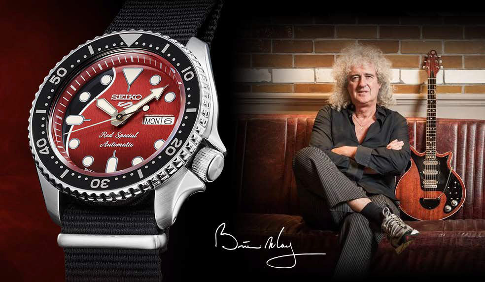 Seiko 5 Sports celebrates a legendary guitar, Brian May’s ‘‘Red Special’’