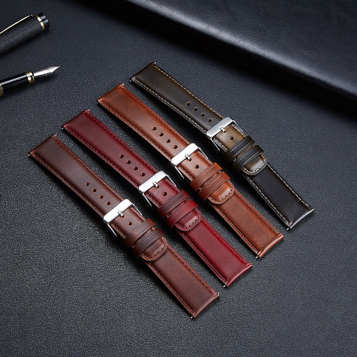 Halifax Watch Bands - Vintage Oil Waxed Leather