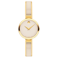 Movado Moda Bangle - Gold-Tone with Ceramic Inlay