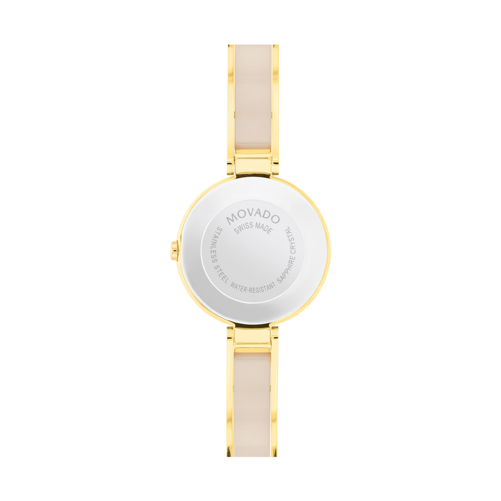 Movado Moda Bangle - Gold-Tone with Ceramic Inlay