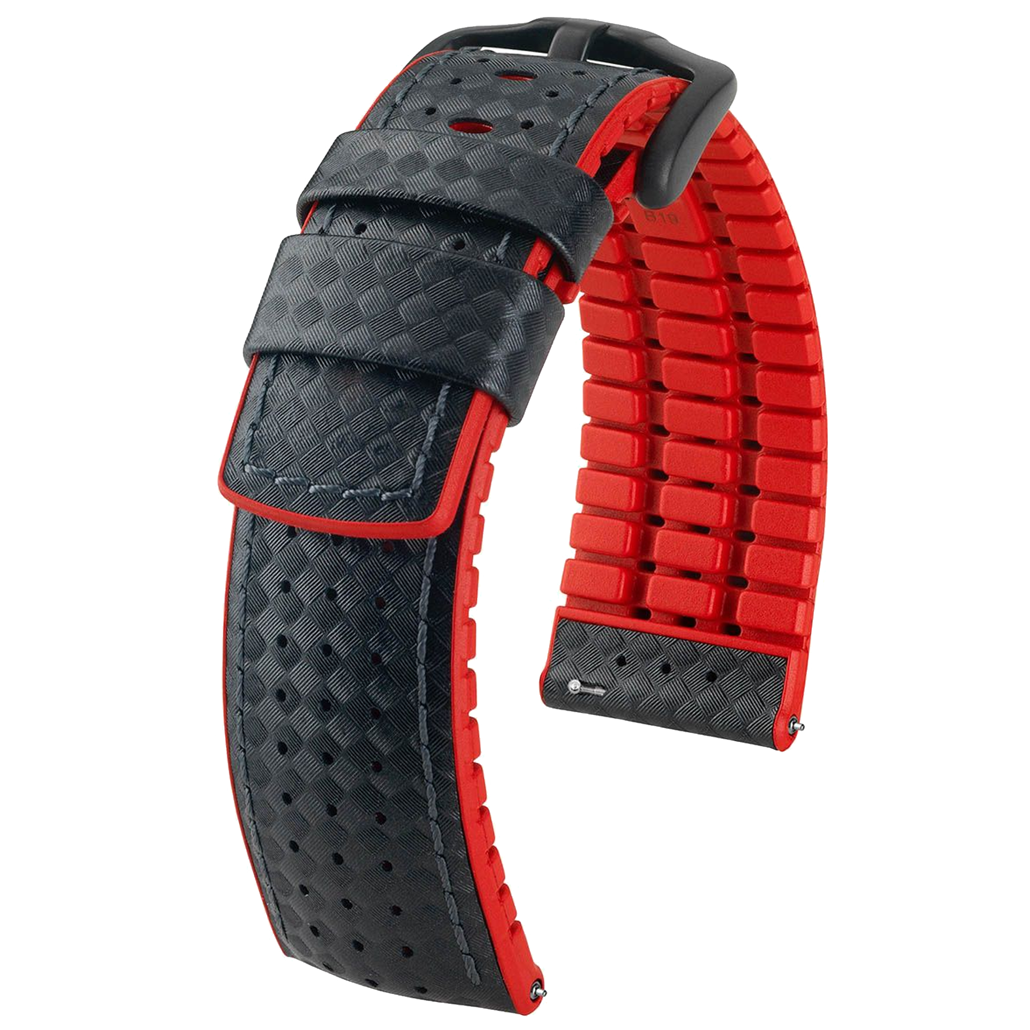 Hirsch AYRTON Carbon Embossed Performance Watch Strap