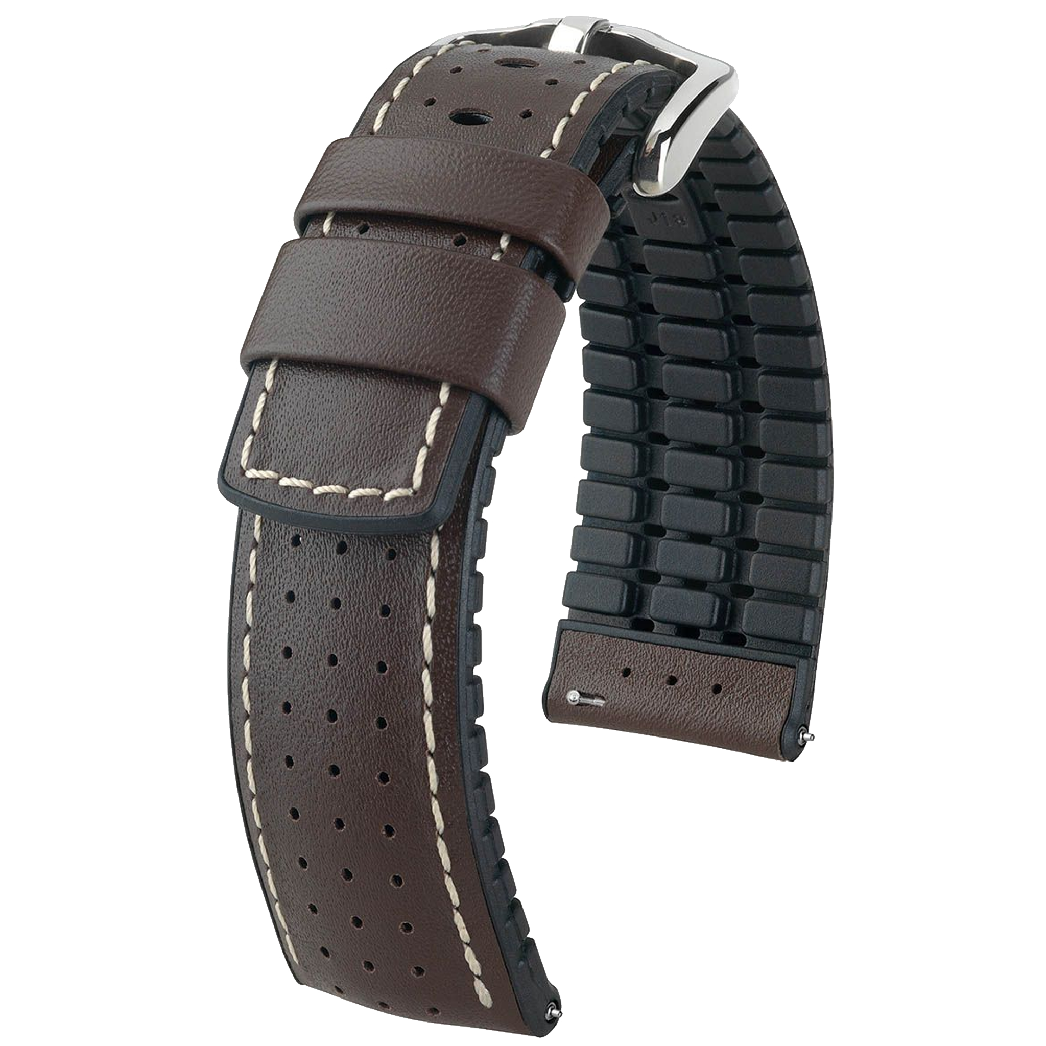 Hirsch TIGER Perforated Leather Performance Watch Strap