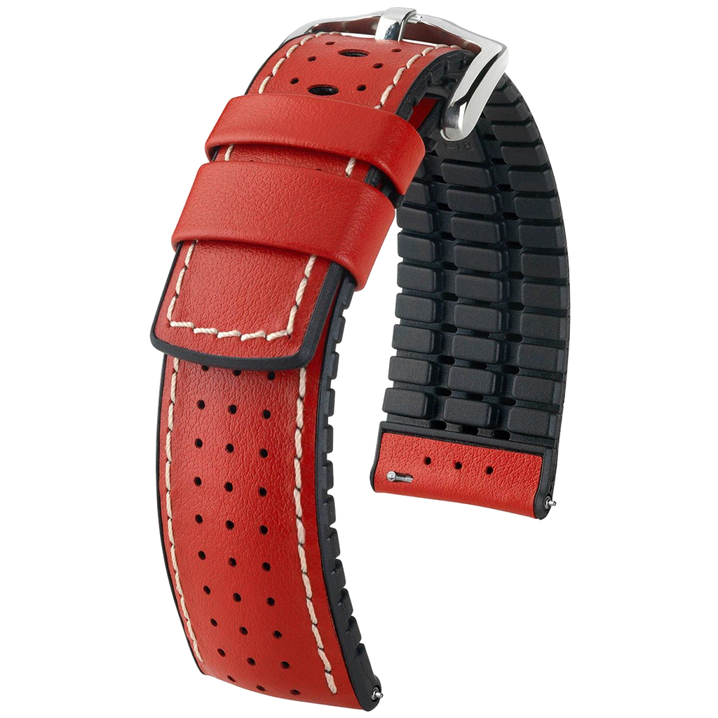 Hirsch TIGER Perforated Leather Performance Watch Strap