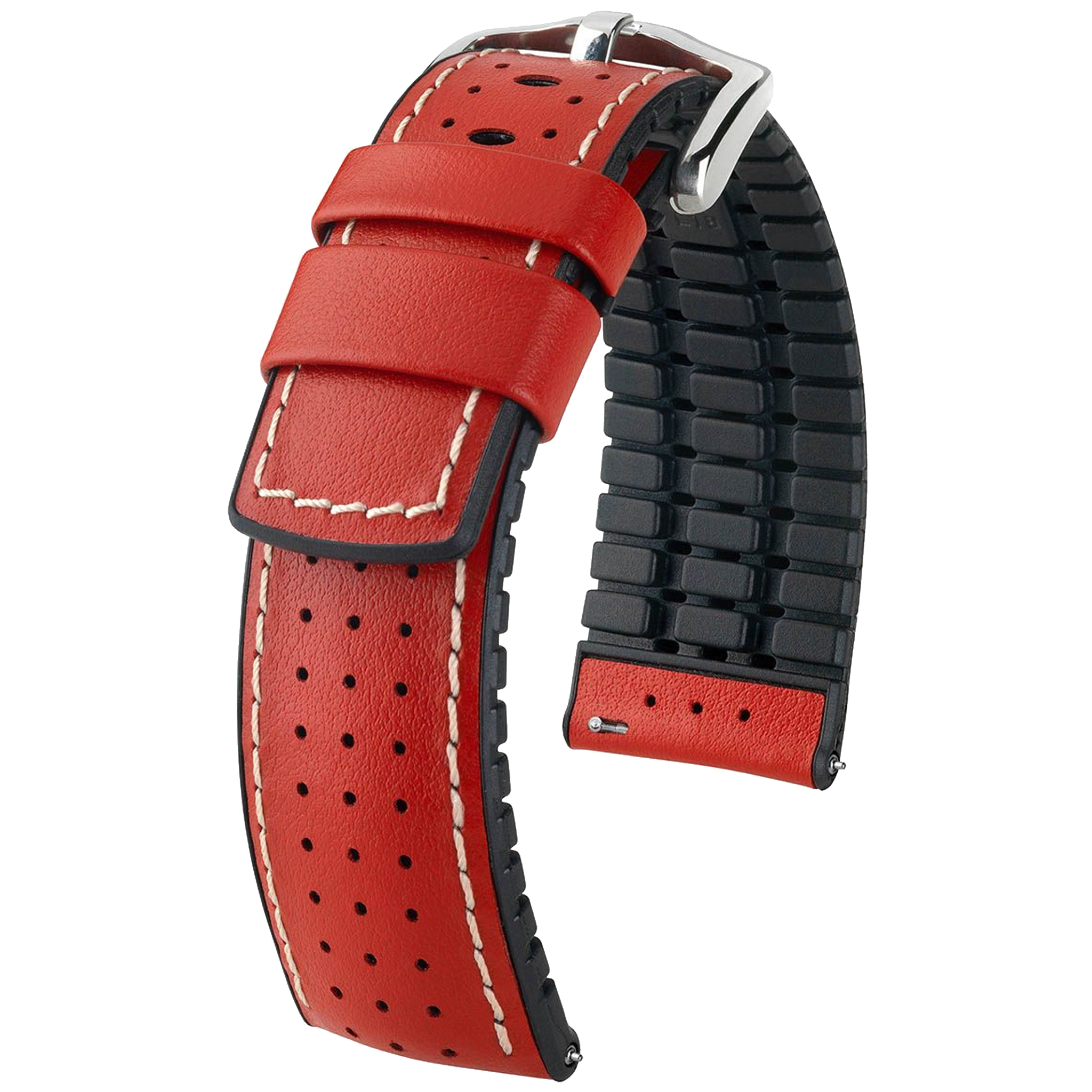 Hirsch TIGER Perforated Leather Performance Watch Strap