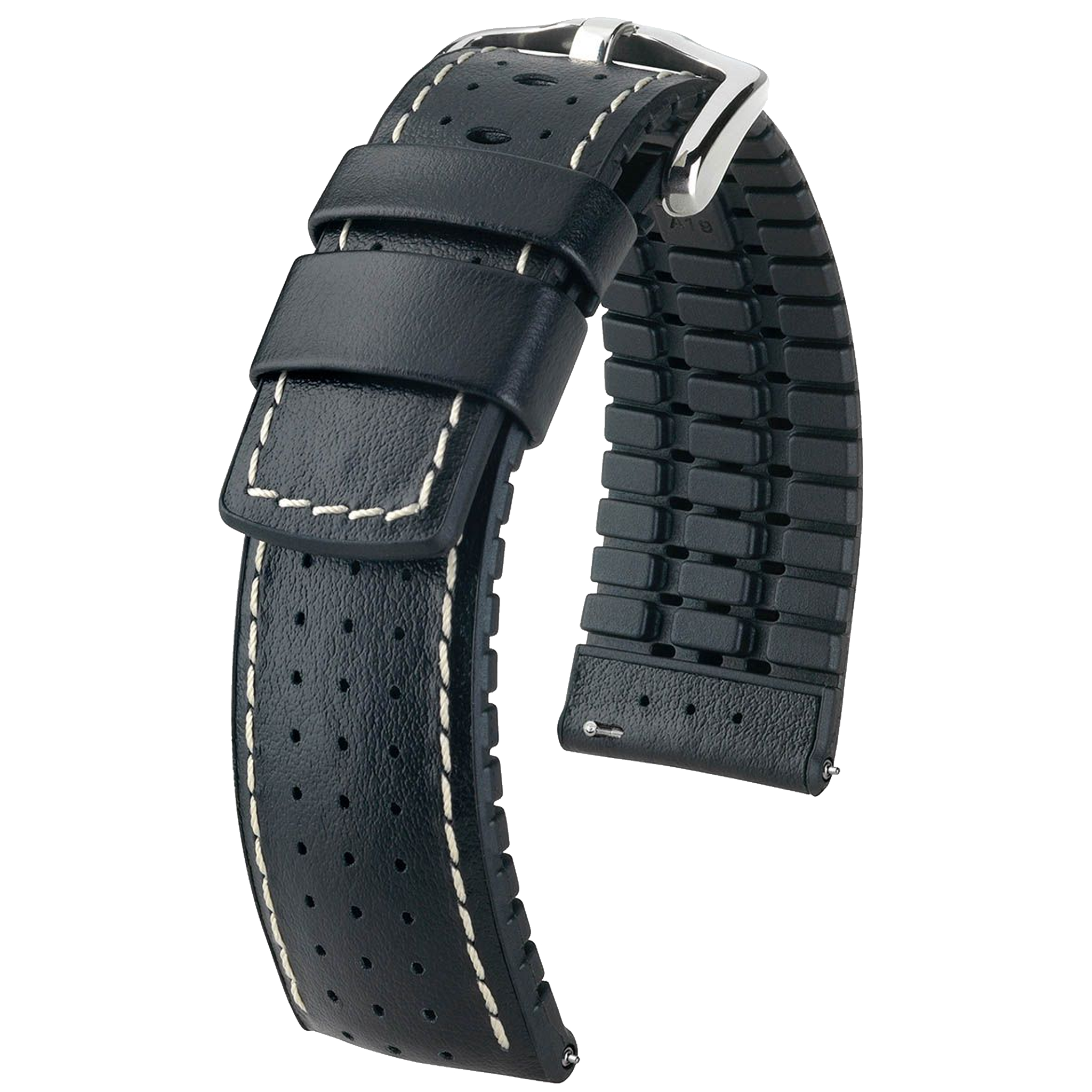 Hirsch TIGER Perforated Leather Performance Watch Strap