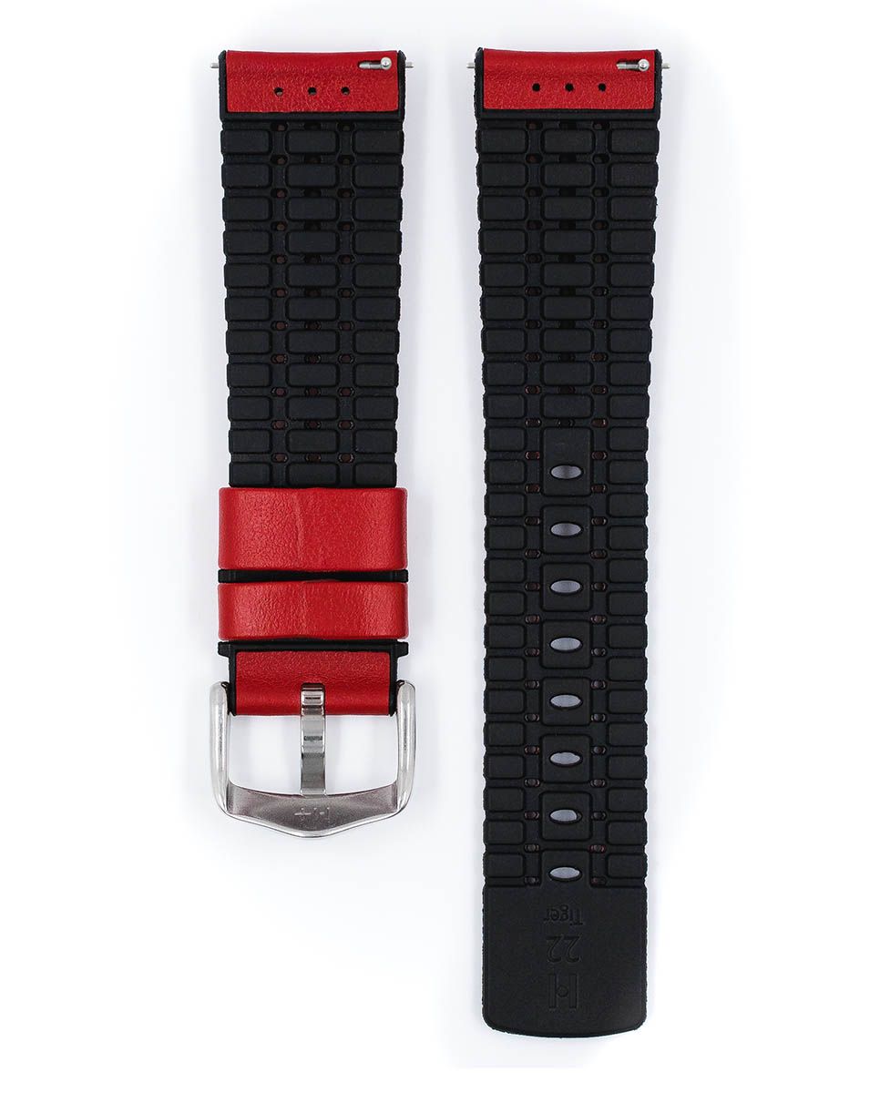 Hirsch TIGER Perforated Leather Performance Watch Strap