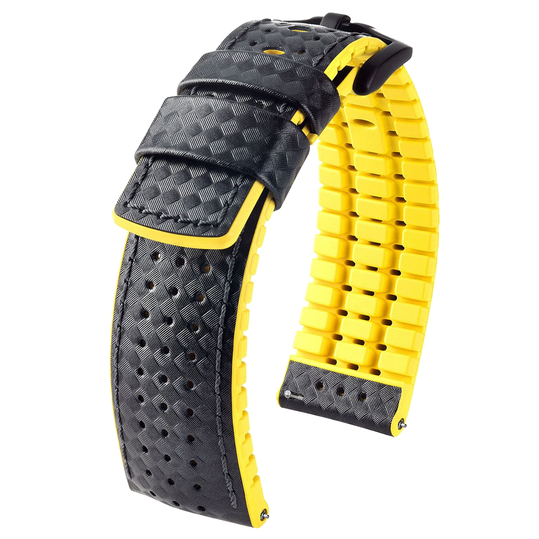 Hirsch AYRTON Carbon Embossed Performance Watch Strap