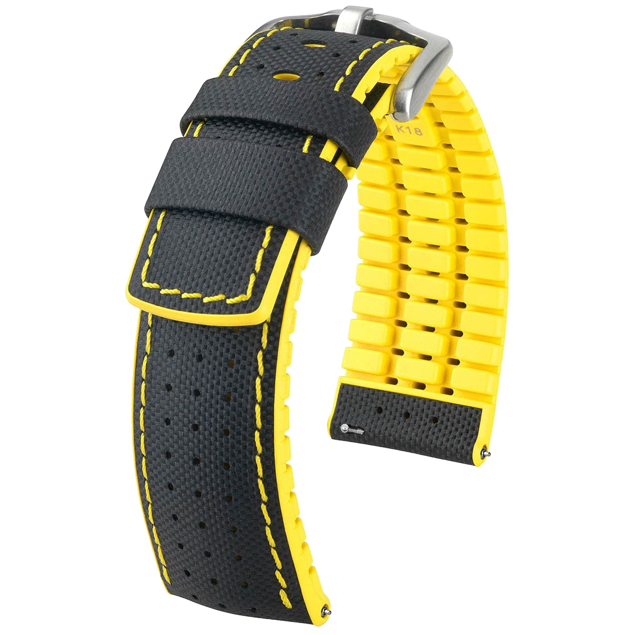 Hirsch ROBBY Sailcloth Effect Performance Watch Strap