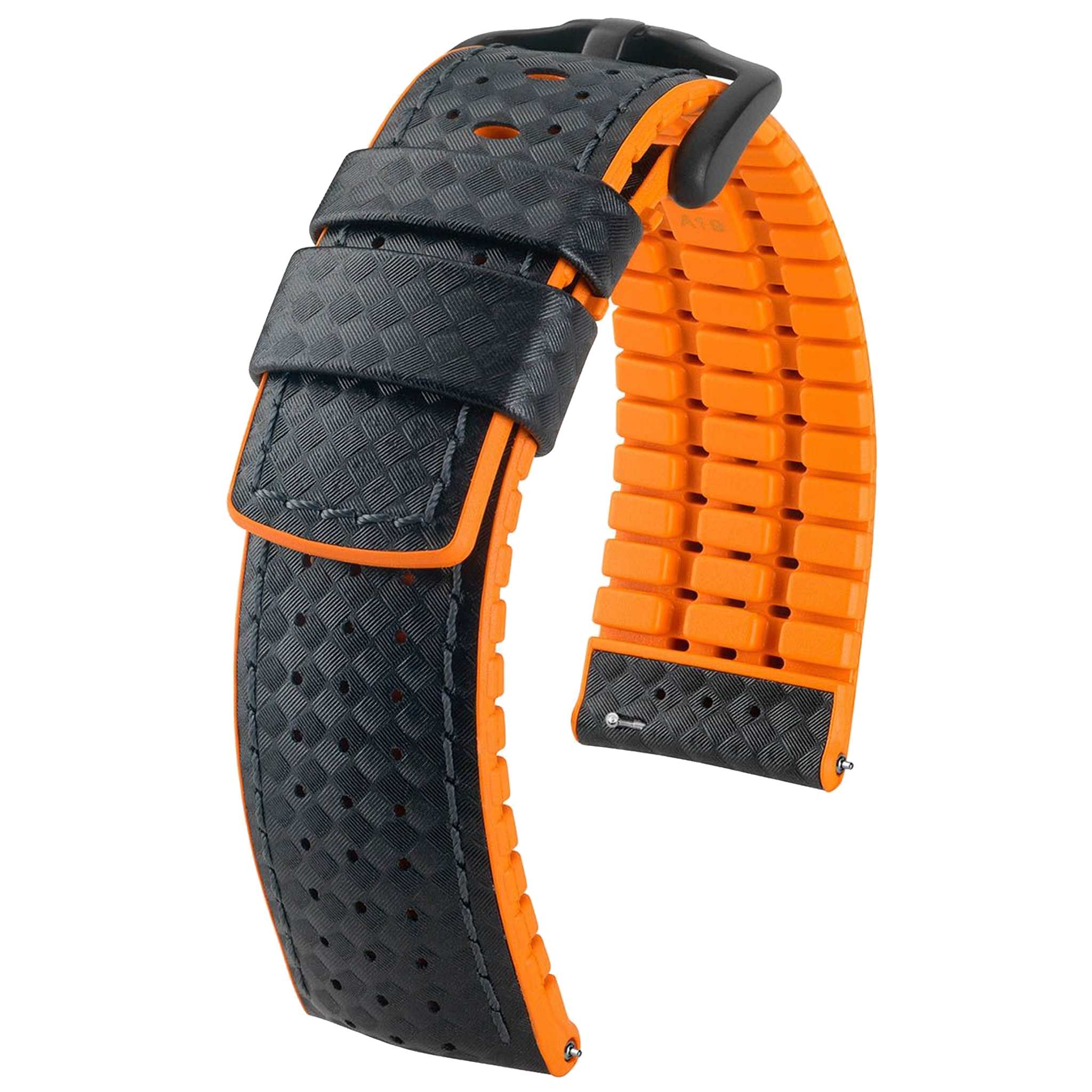 Hirsch AYRTON Carbon Embossed Performance Watch Strap