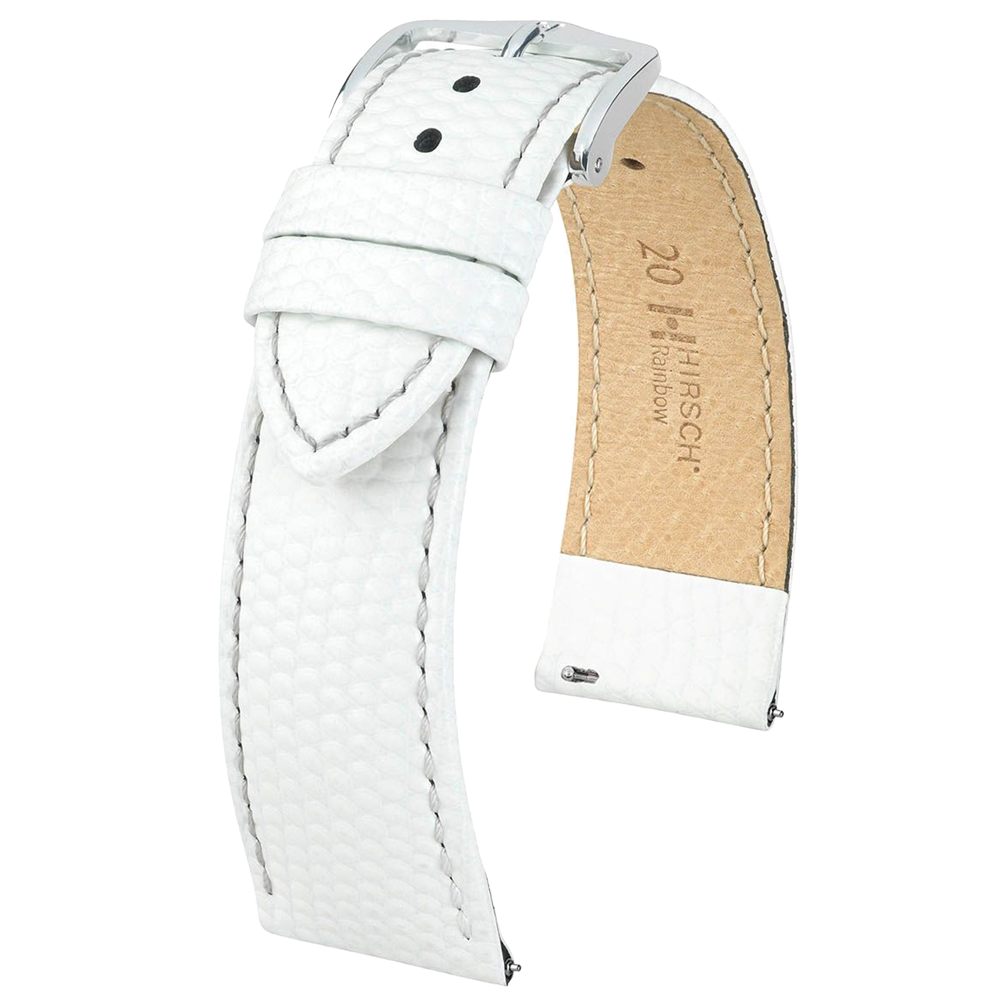 Hirsch RAINBOW Lizard Embossed Leather Watch Strap