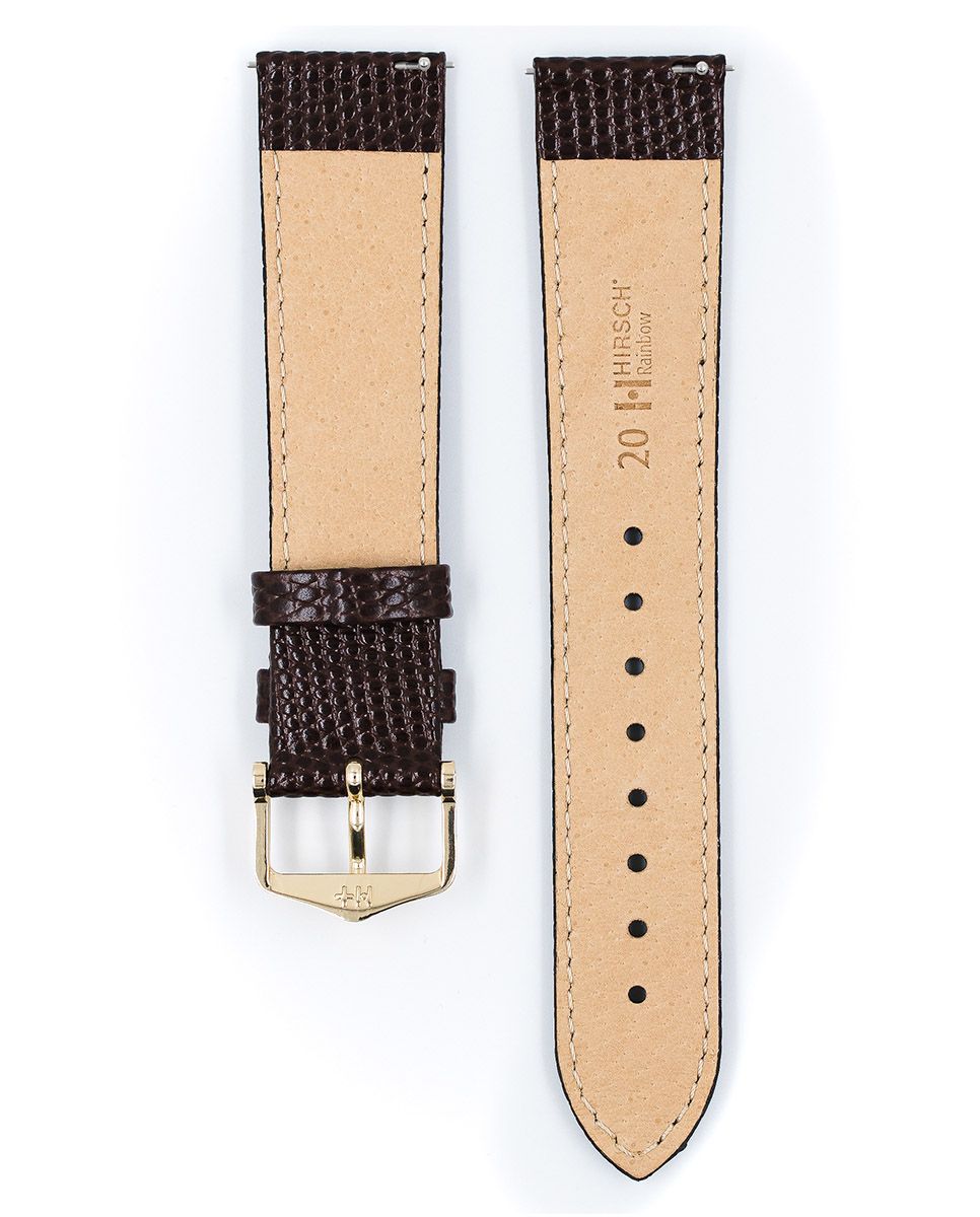 Hirsch RAINBOW Lizard Embossed Leather Watch Strap