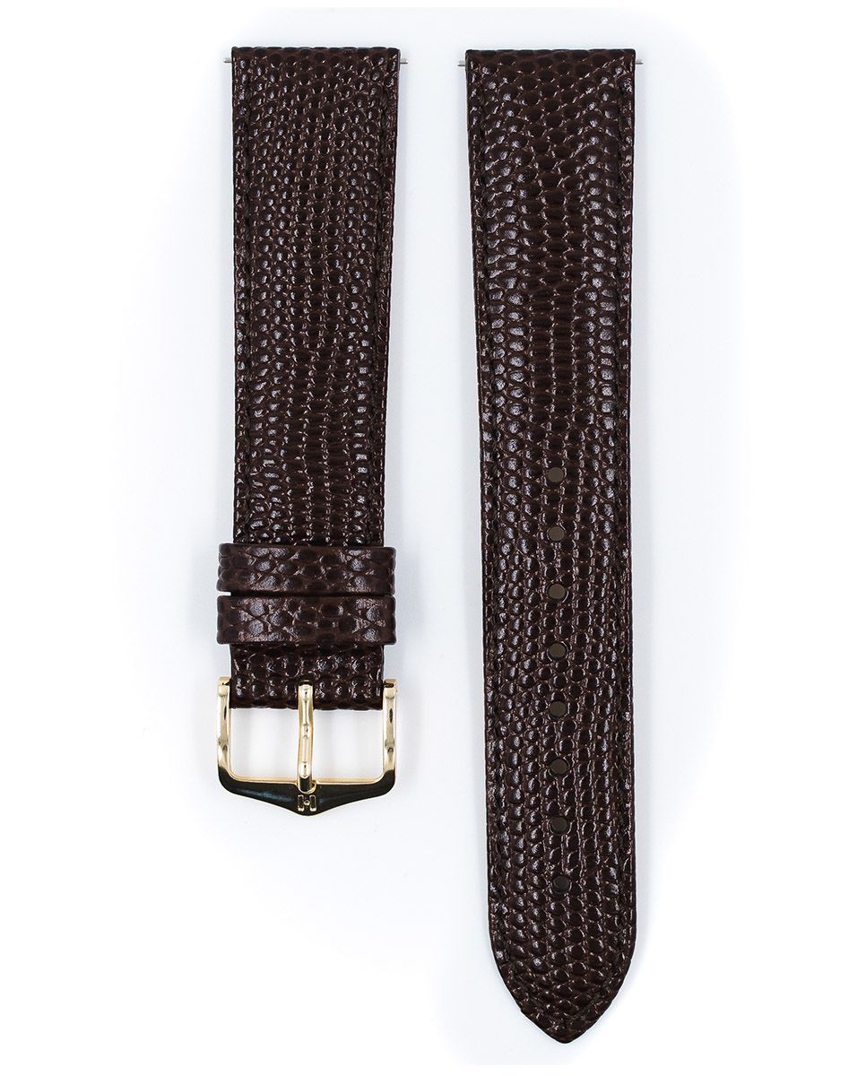 Hirsch RAINBOW Lizard Embossed Leather Watch Strap