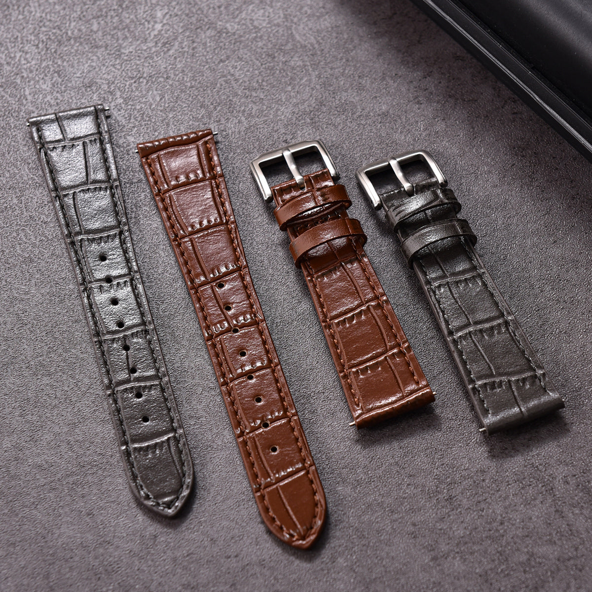 Halifax Watch Bands - Bamboo Embossed Leather