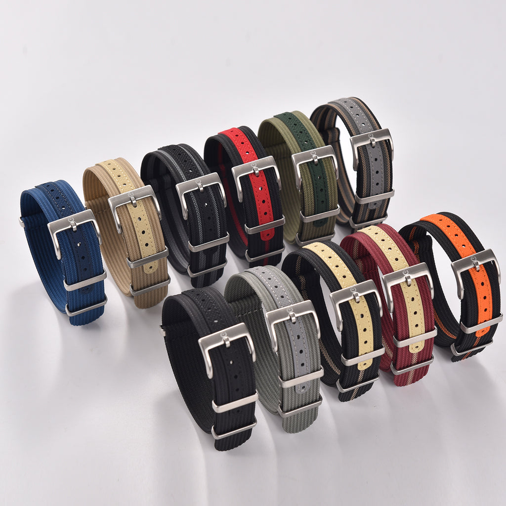 Halifax Watch Bands - Stronghold Webbed NATO Strap - FKM Reinforced