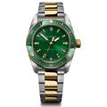 Victorinox Maverick 242101 39mm quartz watch with green dial and two-tone steel bracelet