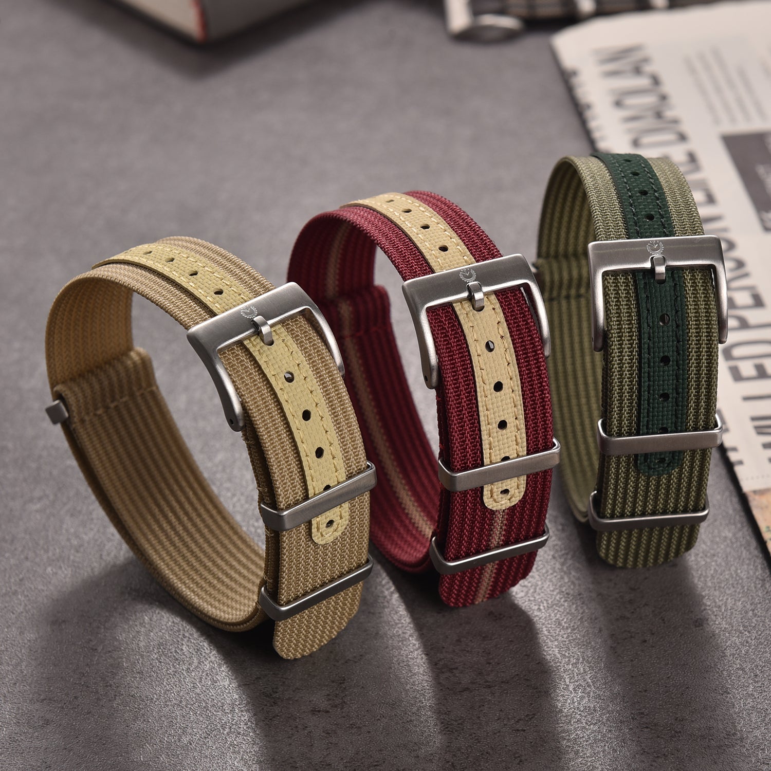 Halifax Watch Bands - Stronghold Webbed NATO Strap - FKM Reinforced