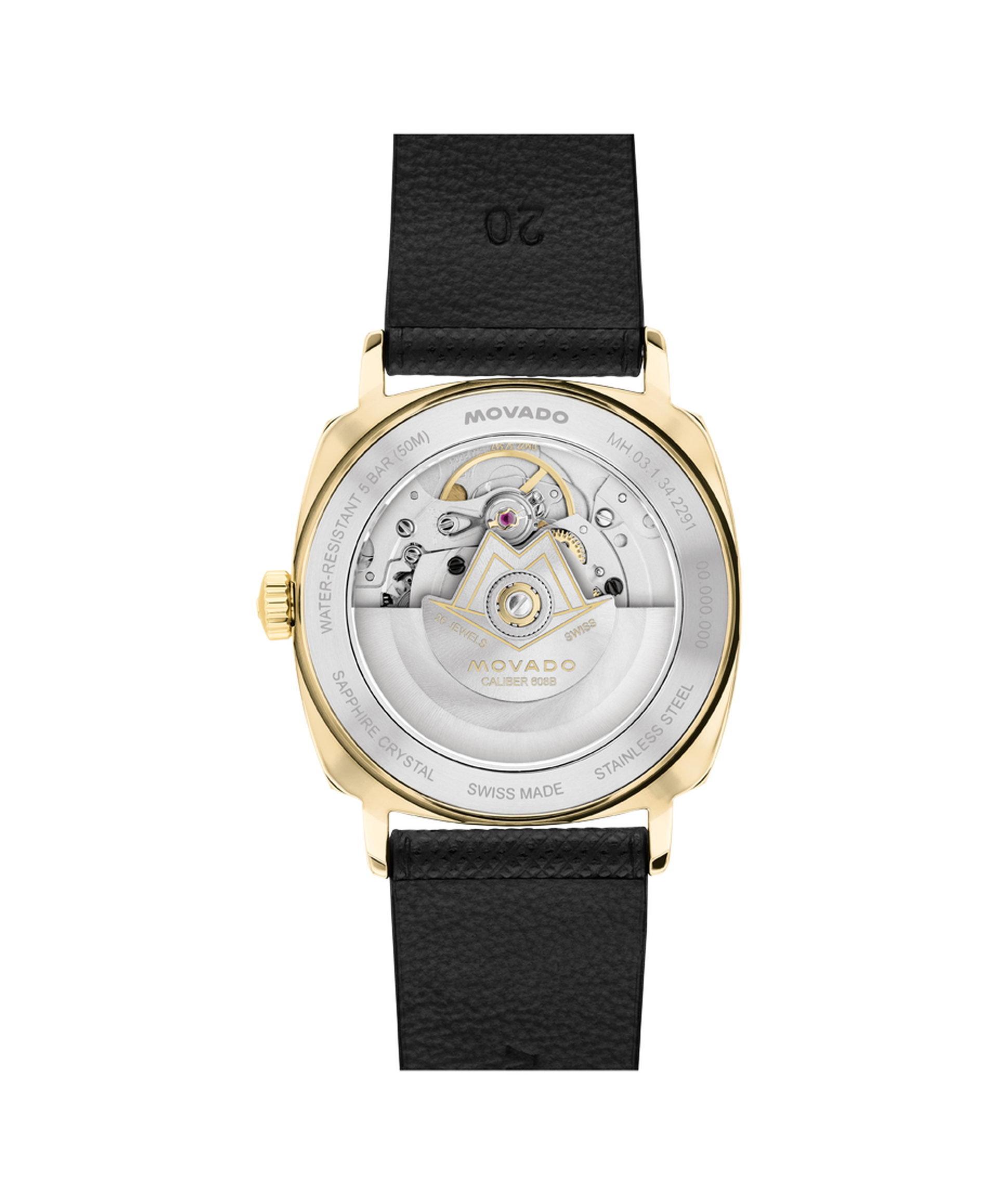 Movado Heritage Kingmatic 3650173 back view