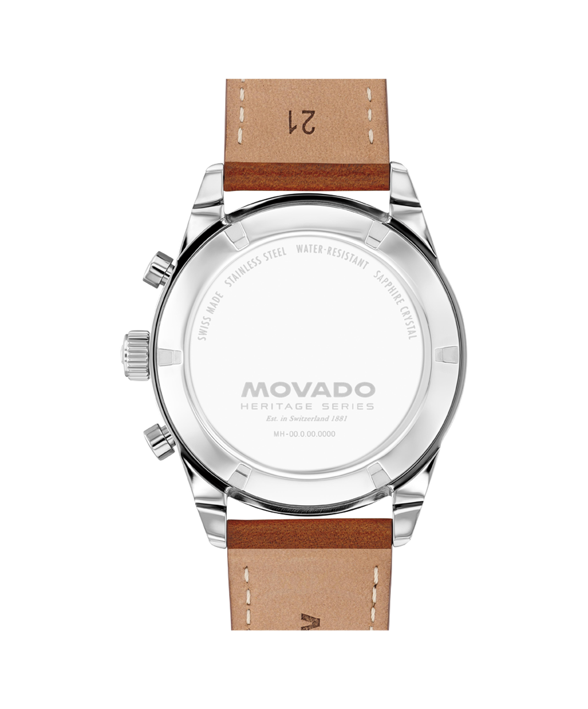 Movado Heritage Calendoplan S Chronograph 3650202 back view