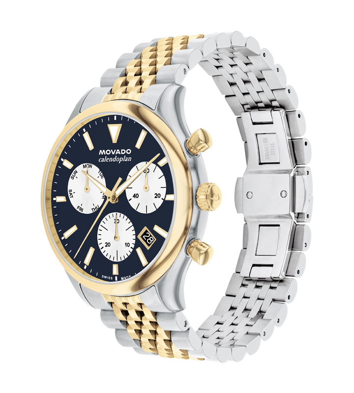 Movado Watch Heritage Series 43mm Calendoplan Chronograph 3650014