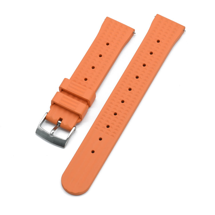Halifax Watch Bands - Seiko Style Waffle FKM Rubber Strap