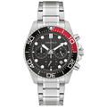 Caravelle Sport - 40mm Black Dial Silver-Tone (43B182) front view