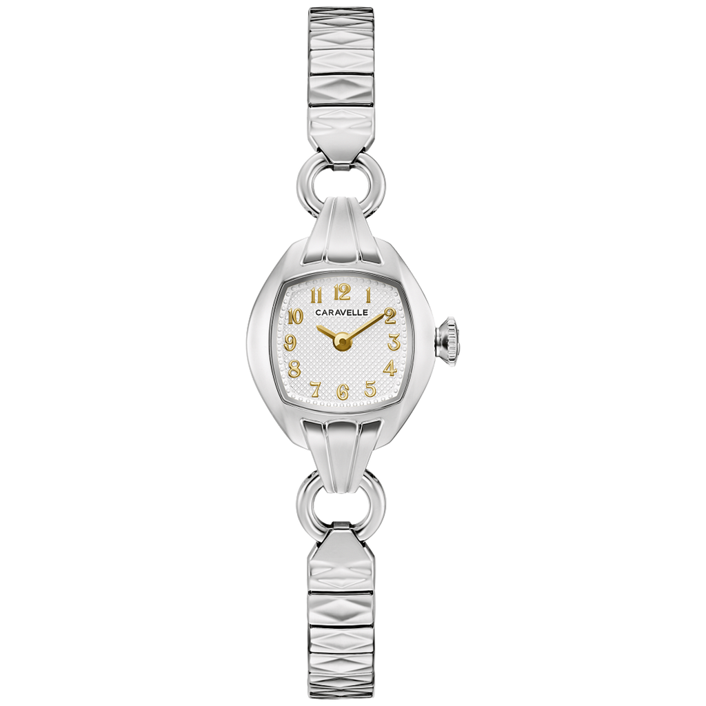 Caravelle Vintage Classic - 19mm Silver-Tone Dial Silver-Tone (43L225) front view