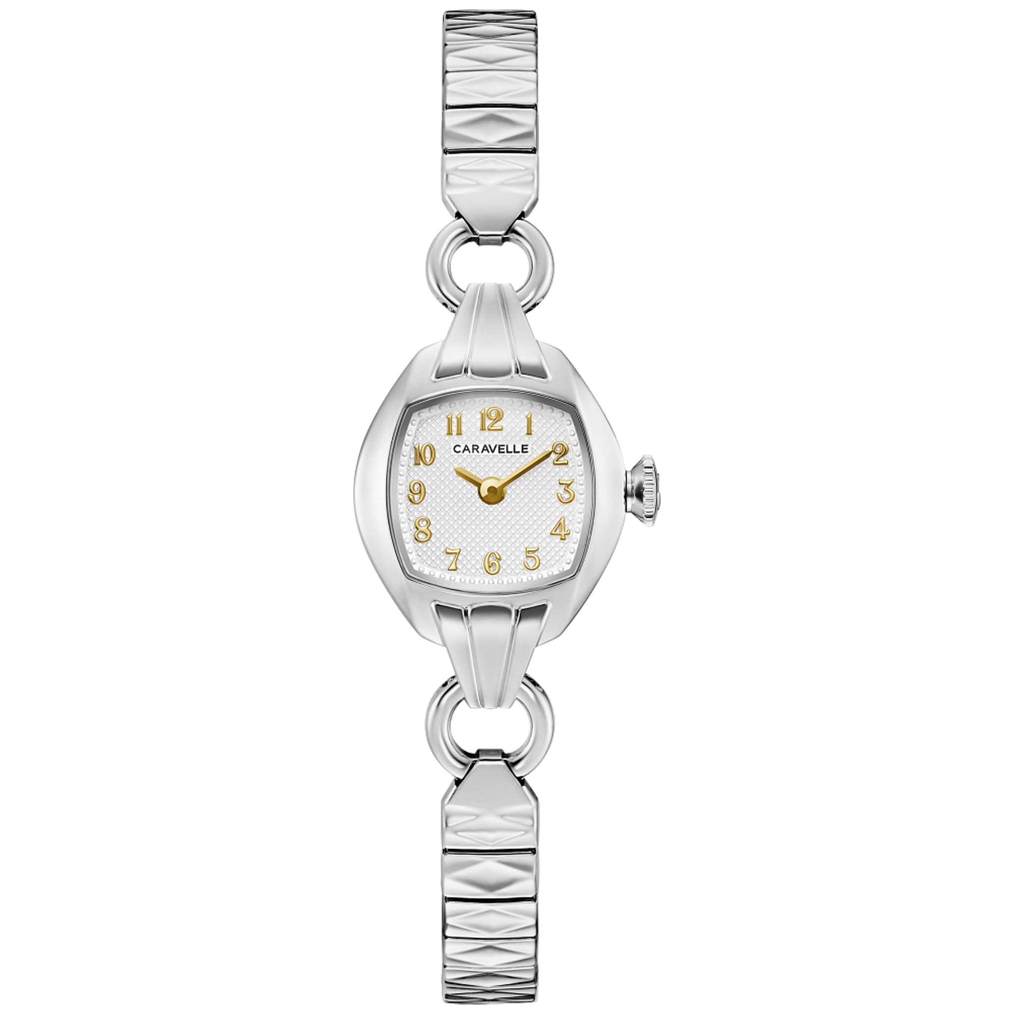 Caravelle Vintage Classic - 19mm Silver-Tone Dial Silver-Tone (43L225) front view