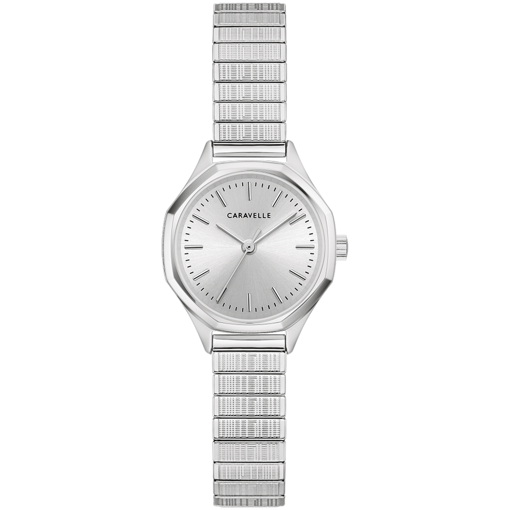 Caravelle Vintage Dress - 24mm Silver-Tone Dial Silver-Tone (43L226) front view