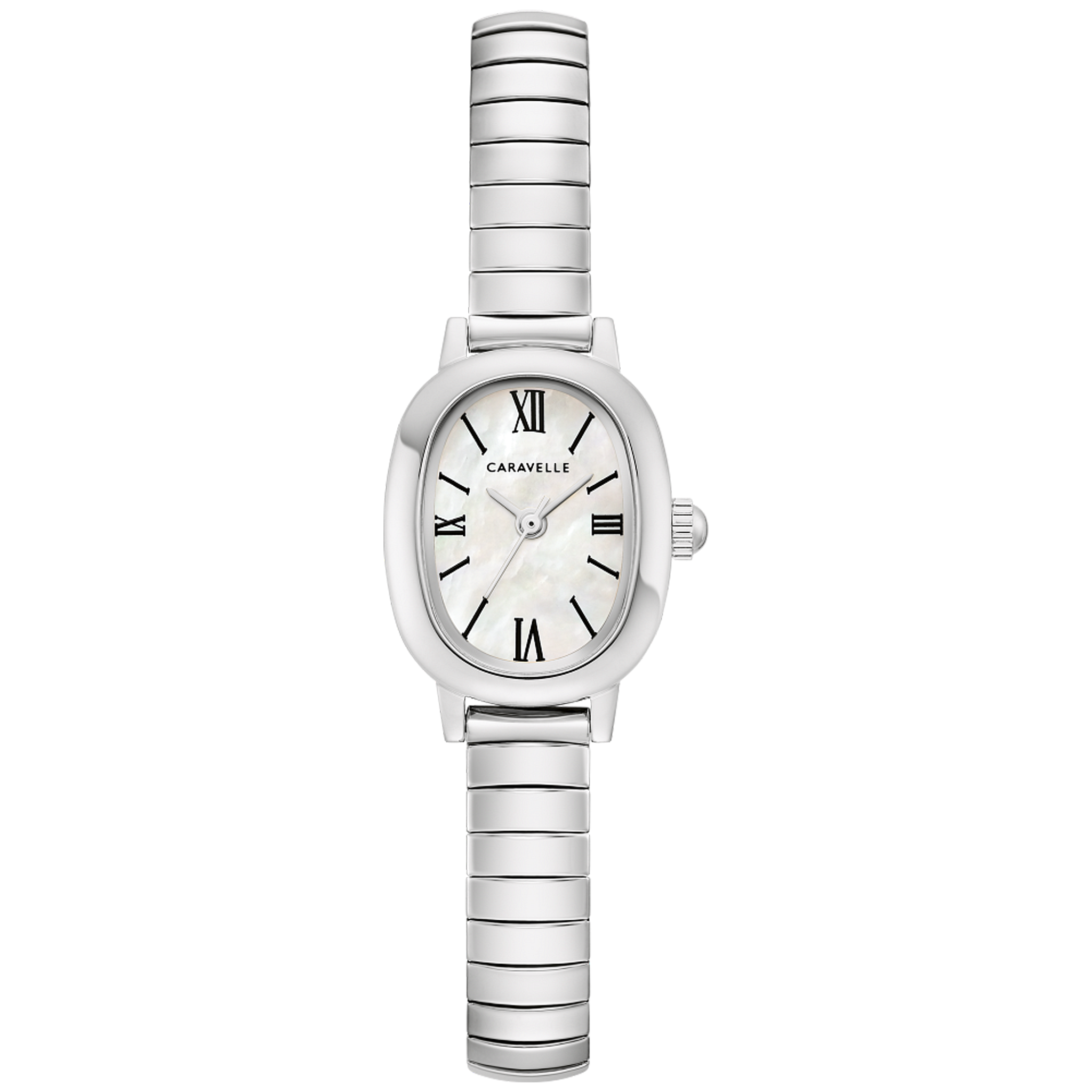 Caravelle Classic - 18.5mm White Dial Silver-Tone (43L230) front view