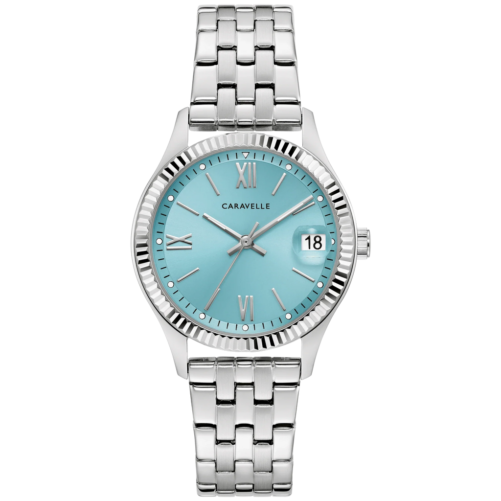 Caravelle Dress 32mm Light Blue Watch 43M124