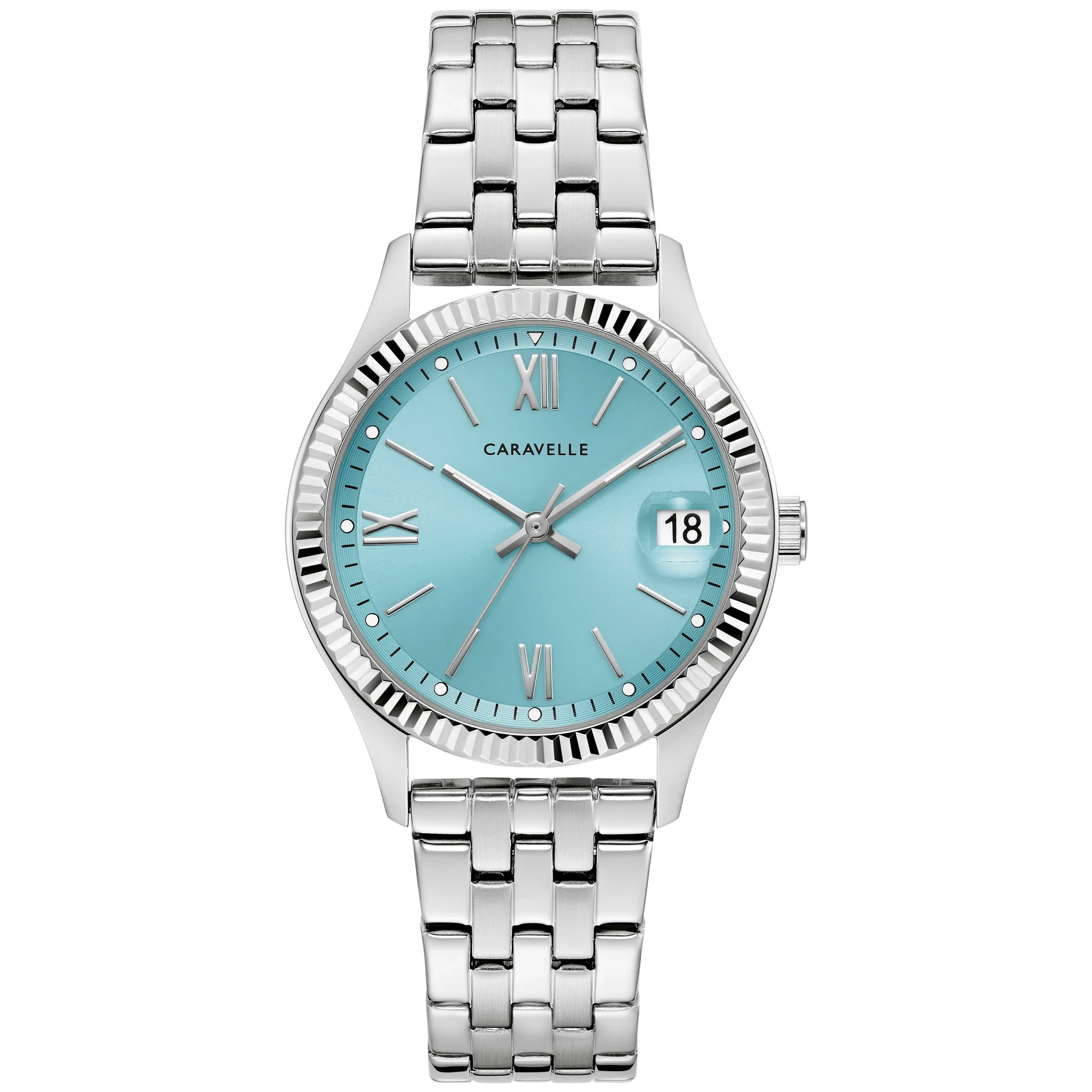 Caravelle Dress 32mm Light Blue Watch 43M124