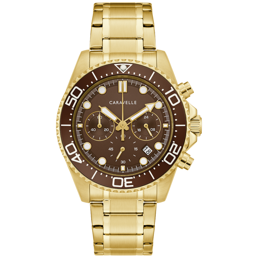 Caravelle Sport 40mm Brown Watch 44B136