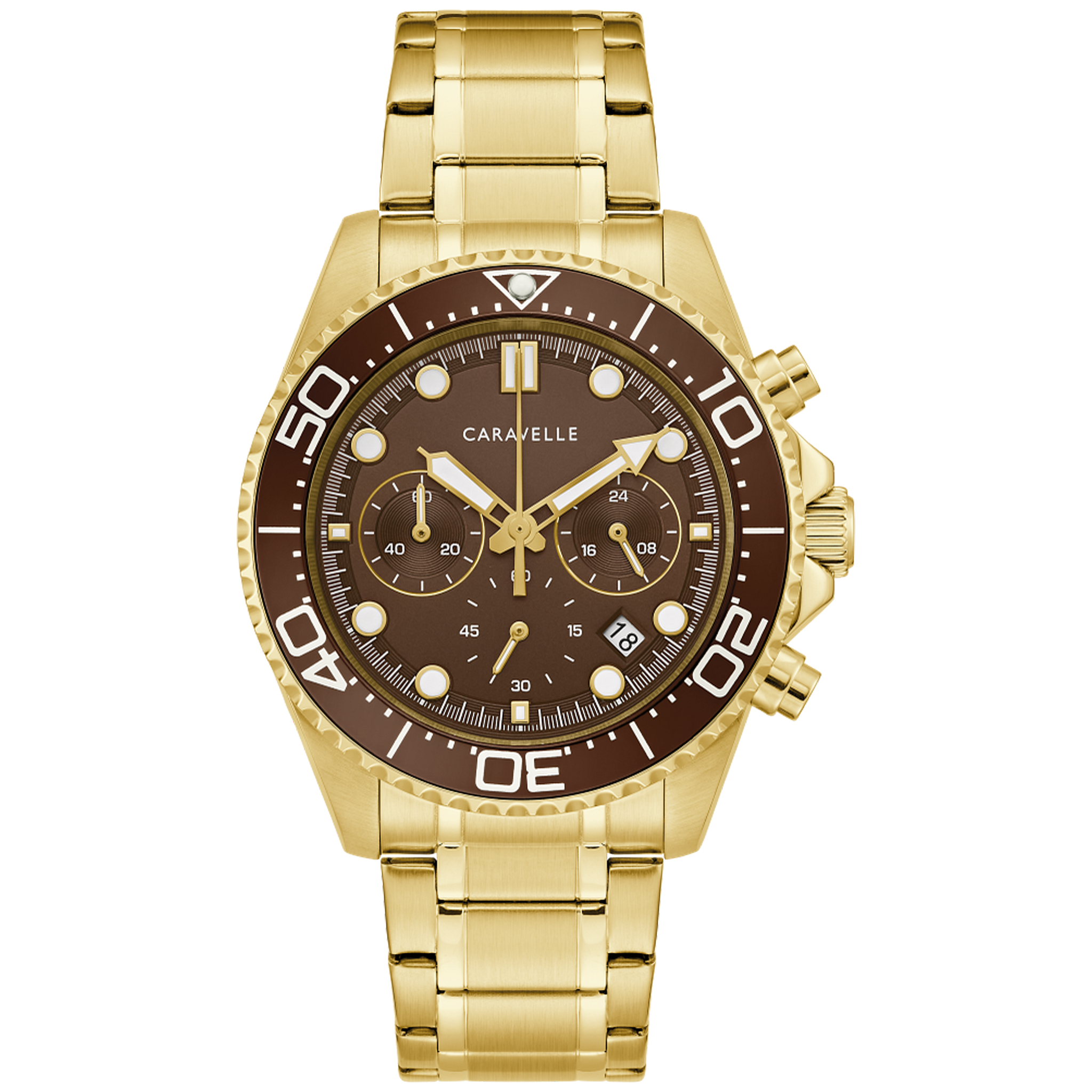 Caravelle Sport 40mm Brown Watch 44B136