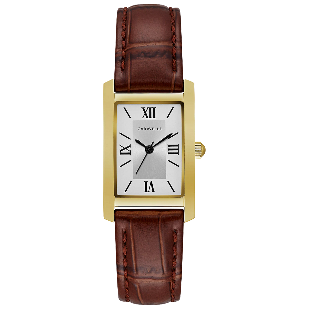 Caravelle Dress - 21mm Silver-Tone Dial Gold-Tone (44L234) front view
