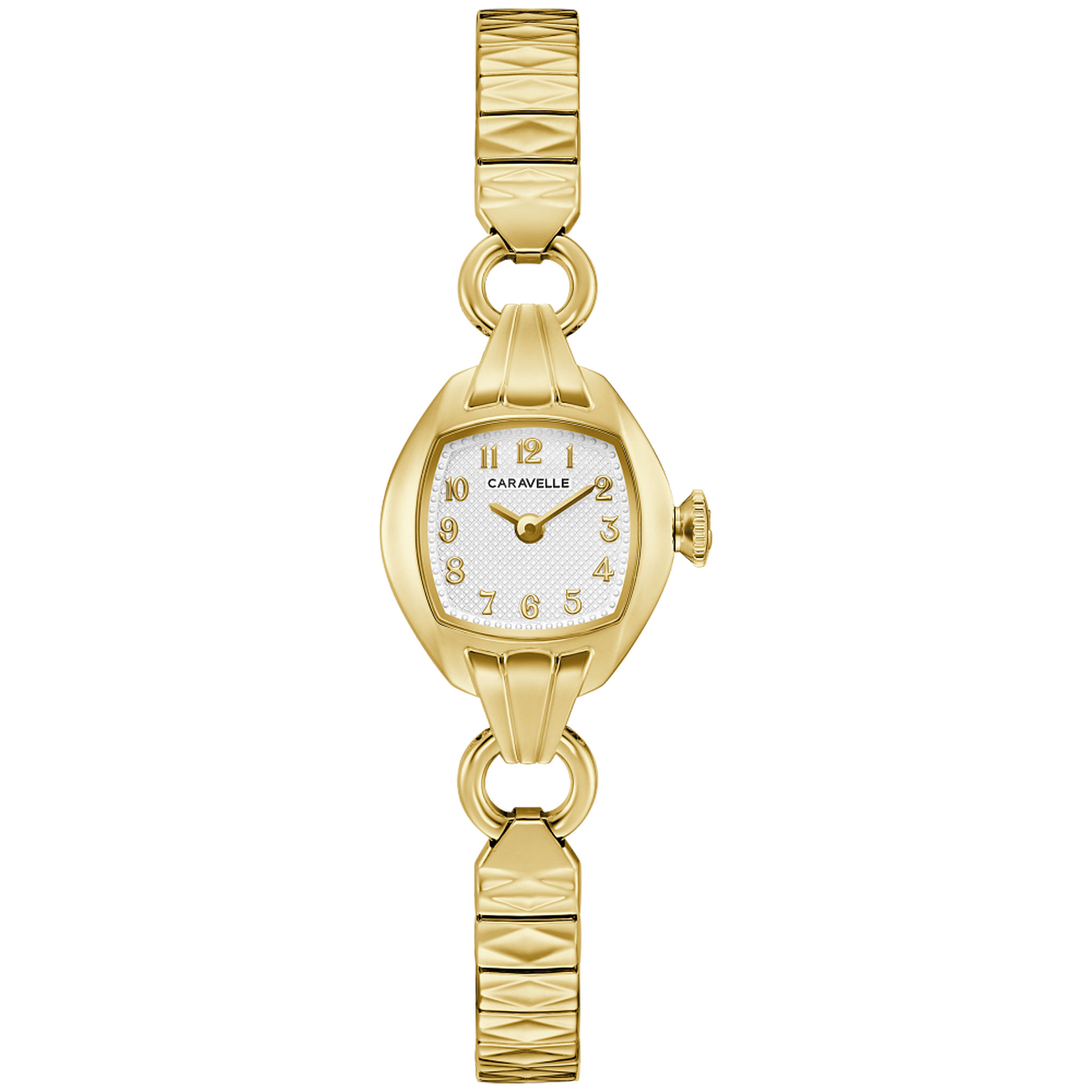 Caravelle Vintage Classic - 19mm Silver-Tone Dial Gold-Tone (44L267) front view