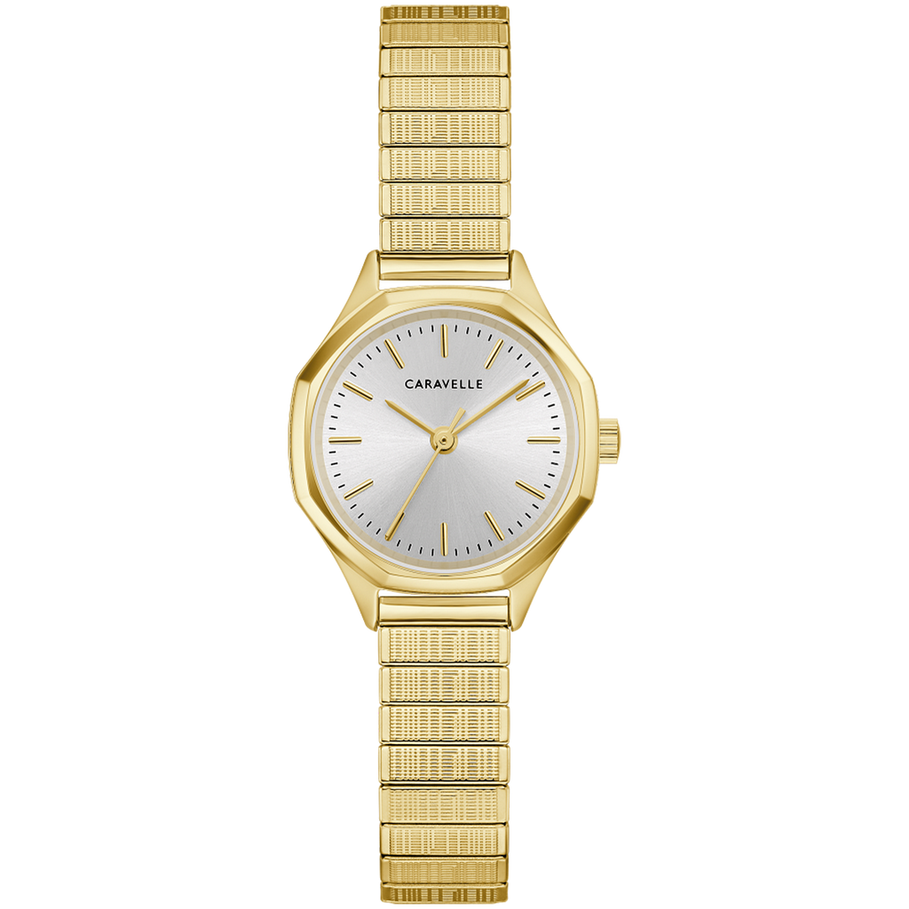 Caravelle Vintage Dress 24mm Silver-Tone Watch 44L268