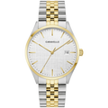 Caravelle Classic - 39mm Silver-Tone Dial Two-Tone (45B163) front view